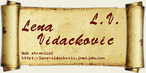 Lena Vidačković vizit kartica